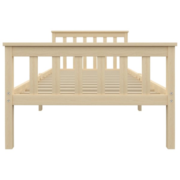 Estructura de cama de madera maciza de pino clara 100x200 cm