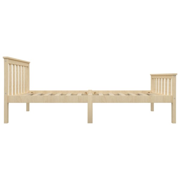 Estructura de cama de madera maciza de pino clara 100x200 cm