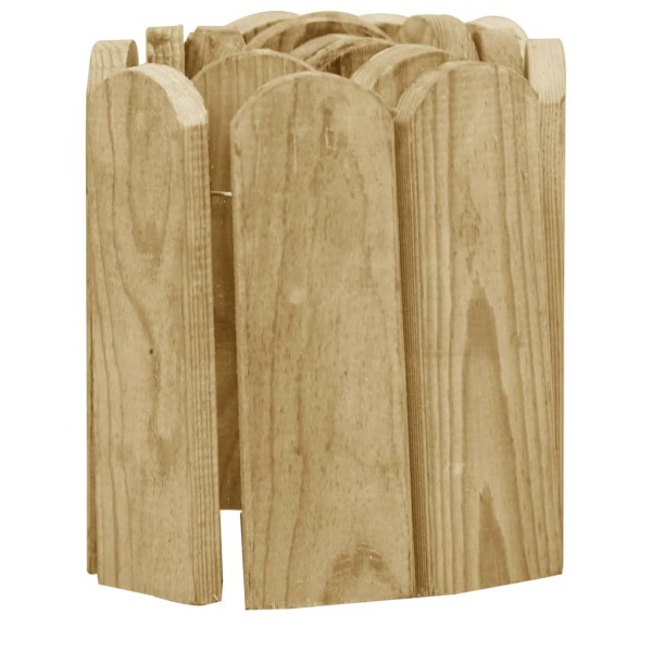 Rollos de borde de jardín 2 uds madera pino impregnada 120 cm