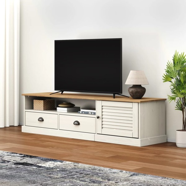 Mueble para TV VIGO madera maciza de pino blanco 156x40x40 cm