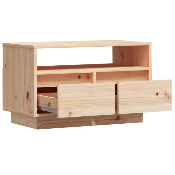 Mueble de TV de madera maciza de pino 60x35x37 cm