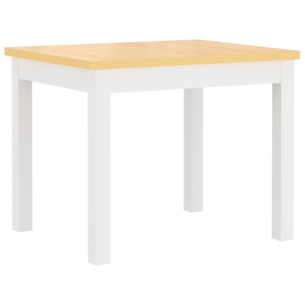 Mesa y silla infantil 3 pzas MDF blanco y beige