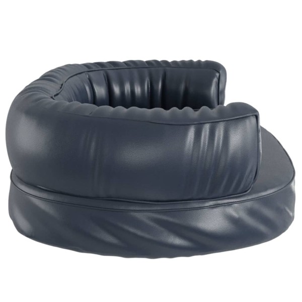 Cama para perros de espuma cuero sintético azul oscuro 60x42 cm