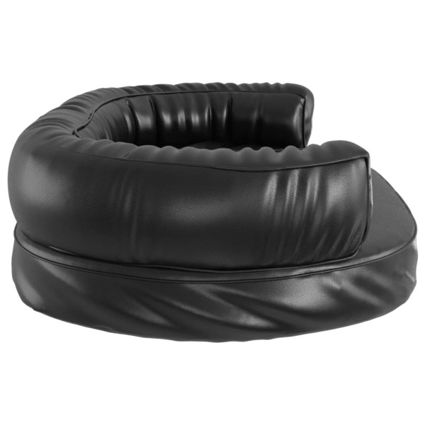 Cama para perros de espuma cuero sintético negro 88x65 cm