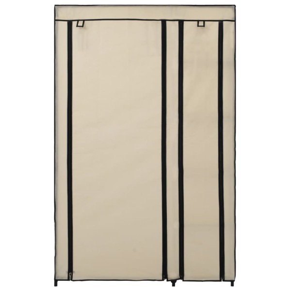 Armarios plegables 2 unidades de tela color crema 110x45x175 cm