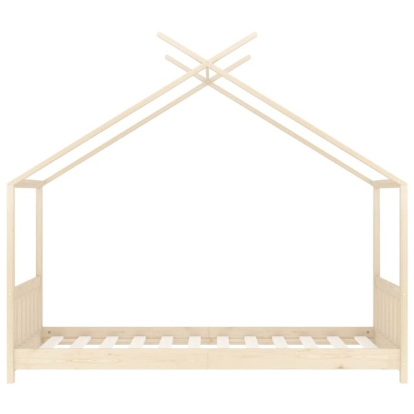 Estructura de cama infantil de madera maciza de pino 70x140 cm