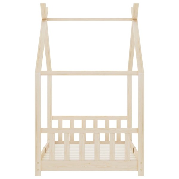 Estructura de cama infantil de madera maciza de pino 90x200 cm