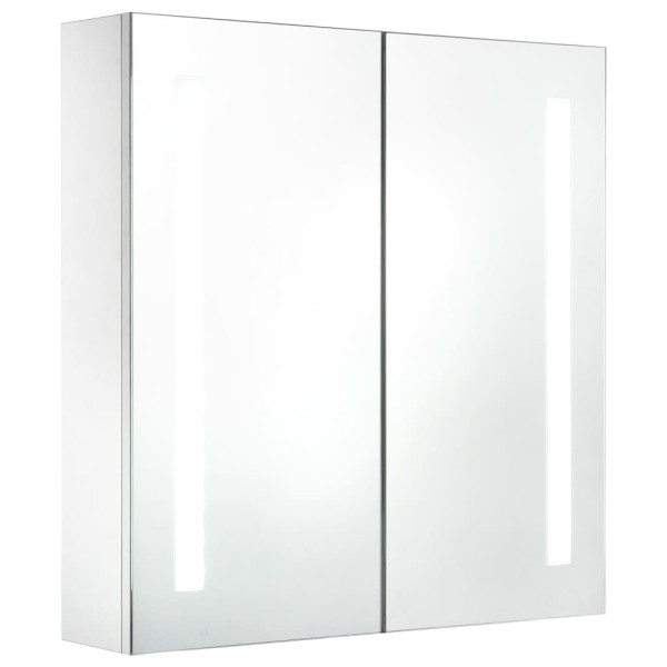 Mueble de baño con espejo LED 60x14x62 cm