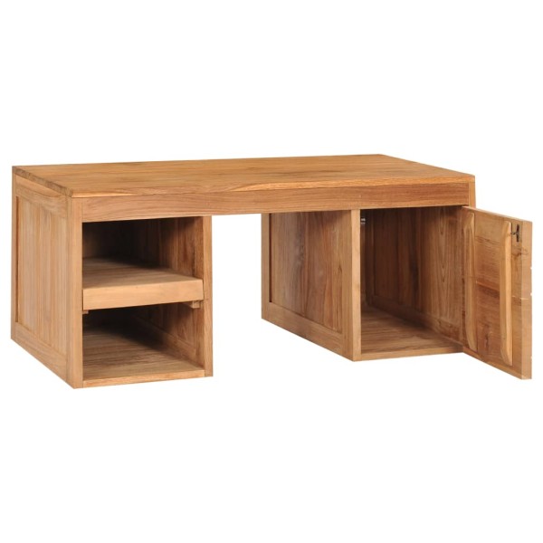 Mesa de centro de madera maciza de teca 90x50x40 cm