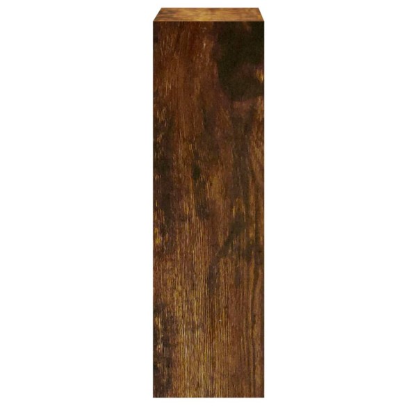 Mueble zapatero madera contrachapada roble ahumado 63x24x81 cm