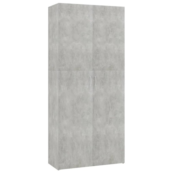 Mueble zapatero madera contrachapada gris 80x35,5x180 cm