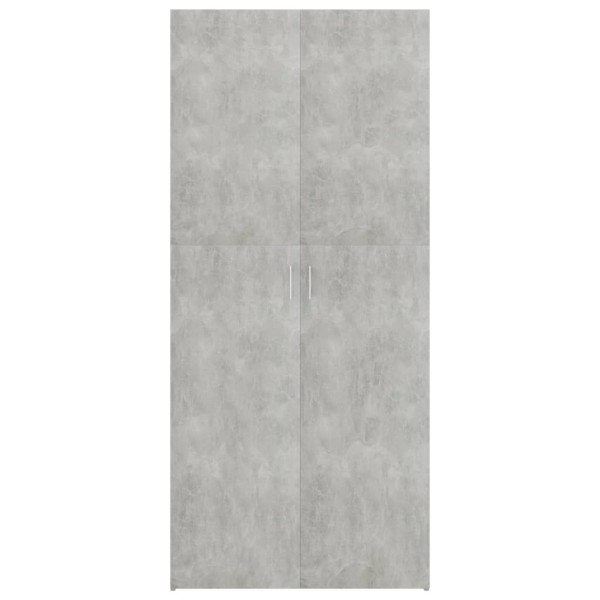 Mueble zapatero madera contrachapada gris 80x35,5x180 cm