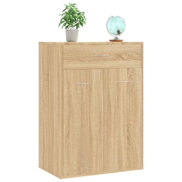 Mueble zapatero de madera contrachapada color roble 60x35x84cm