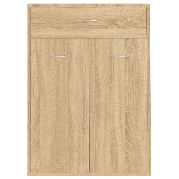 Mueble zapatero de madera contrachapada color roble 60x35x84cm