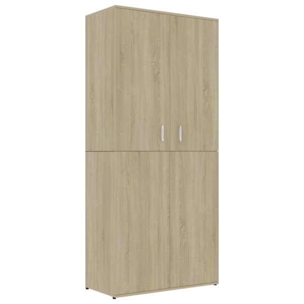 Mueble zapatero madera contrachapada color roble 80x39x178 cm