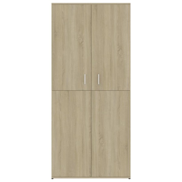 Mueble zapatero madera contrachapada color roble 80x39x178 cm