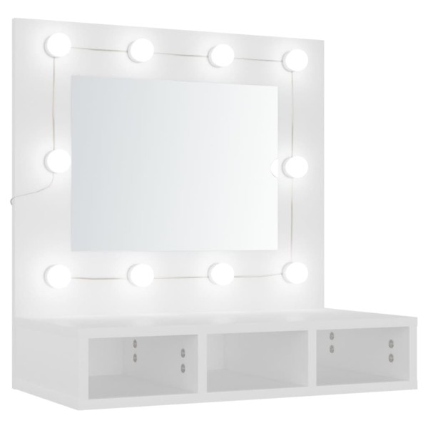 Mueble con espejo y LED blanco 60x31,5x62 cm