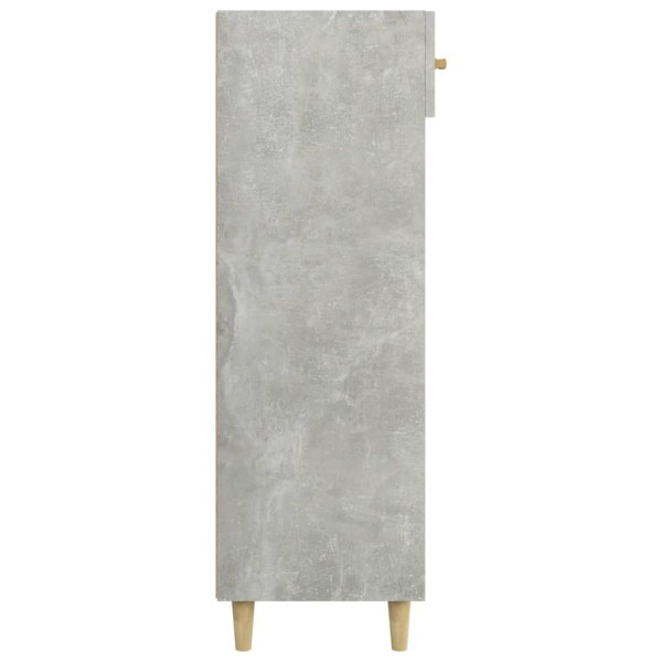 Mueble zapatero madera contrachapada gris hormigón 60x35x105 cm