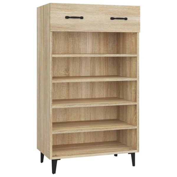 Mueble zapatero madera contrachapada roble Sonoma 60x35x105 cm