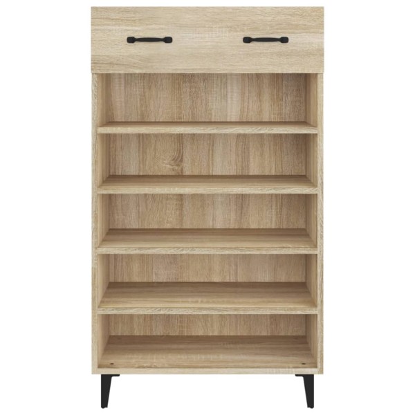 Mueble zapatero madera contrachapada roble Sonoma 60x35x105 cm