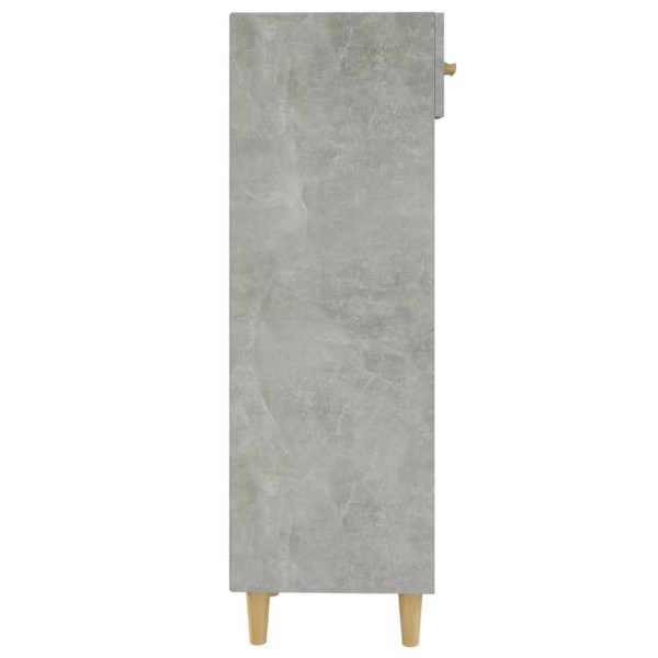 Mueble zapatero madera contrachapada gris hormigón 30x35x105 cm