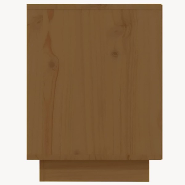 Armario zapatero madera maciza de pino marrón miel 110x34x45 cm