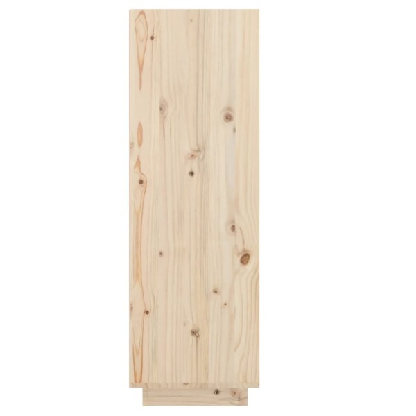 Armario zapatero de madera maciza de pino 30x34x105 cm