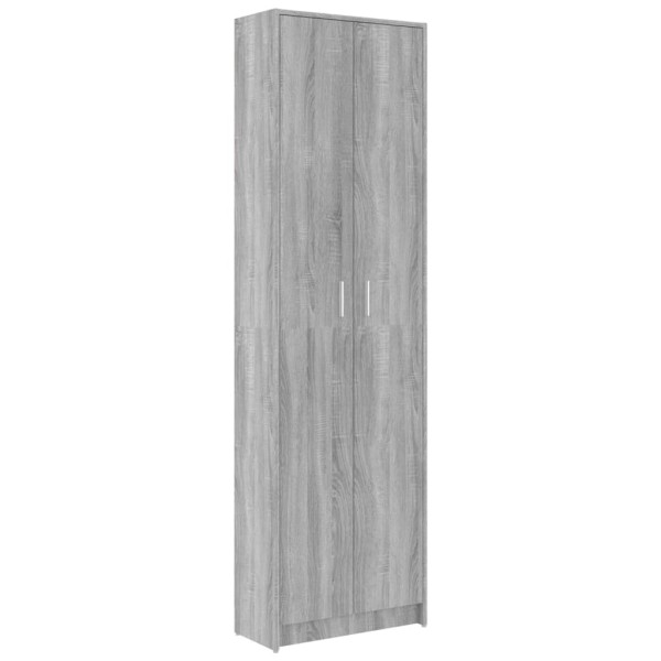 Armario de pasillo madera contrachapada gris Sonoma 55x25x189cm