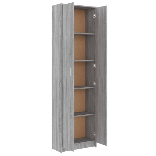 Armario de pasillo madera contrachapada gris Sonoma 55x25x189cm