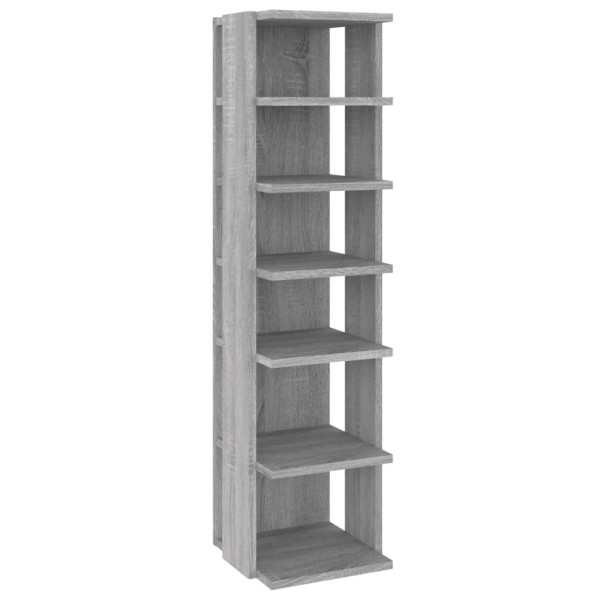 Mueble zapatero madera contrachapada gris Sonoma 27,5x27x102 cm