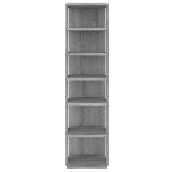 Mueble zapatero madera contrachapada gris Sonoma 27,5x27x102 cm