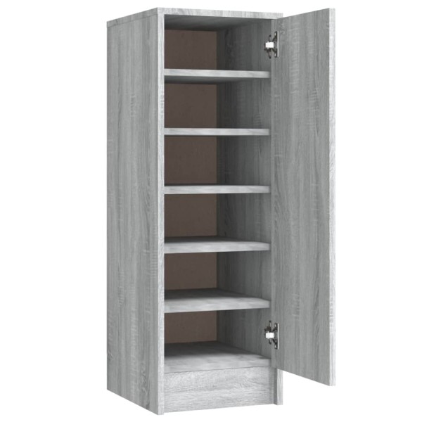 Zapatero de madera contrachapada gris Sonoma 32x35x92 cm