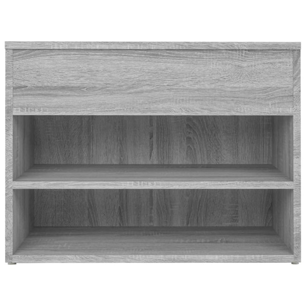 Banco zapatero madera contrachapada gris Sonoma 60x30x45 cm