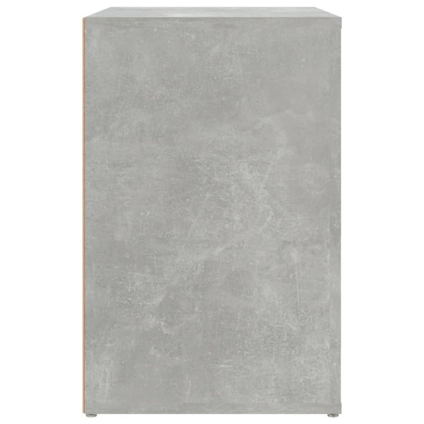 Mueble zapatero madera contrachapada gris hormigón 130x35x54 cm