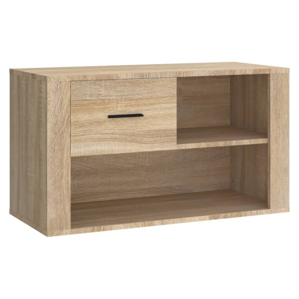 Mueble zapatero madera contrachapada roble Sonoma 80x35x45 cm