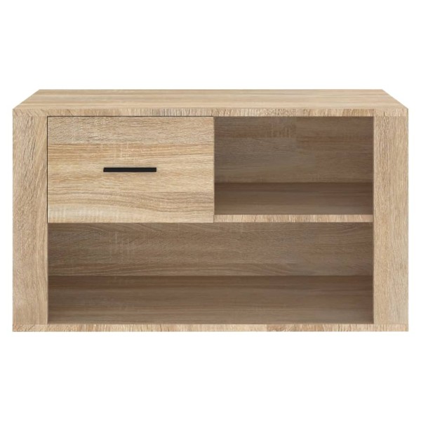 Mueble zapatero madera contrachapada roble Sonoma 80x35x45 cm