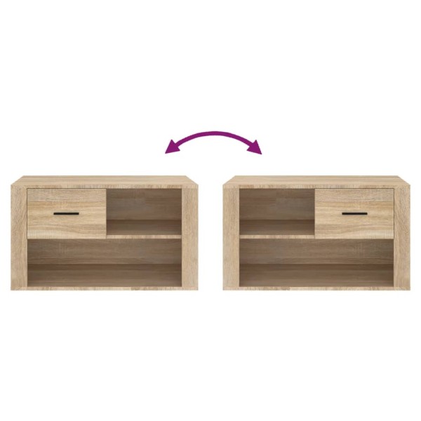 Mueble zapatero madera contrachapada roble Sonoma 80x35x45 cm