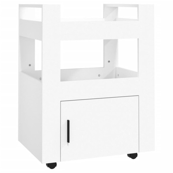 Carrito de cocina madera contrachapada blanco 60x45x80 cm