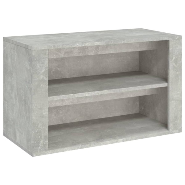 Mueble zapatero madera contrachapada gris hormigón 75x35x45 cm