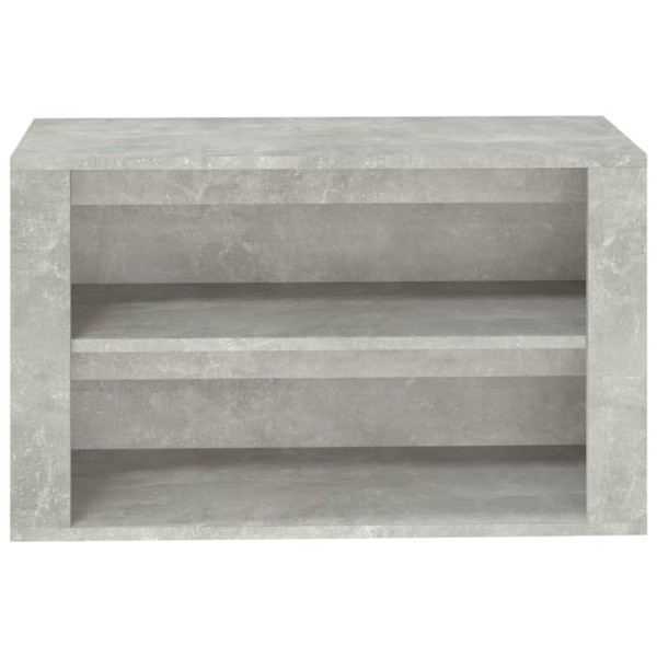 Mueble zapatero madera contrachapada gris hormigón 75x35x45 cm