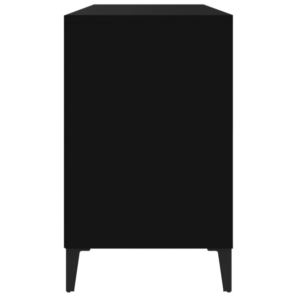 Mueble zapatero madera contrachapada negro 102x36x60 cm