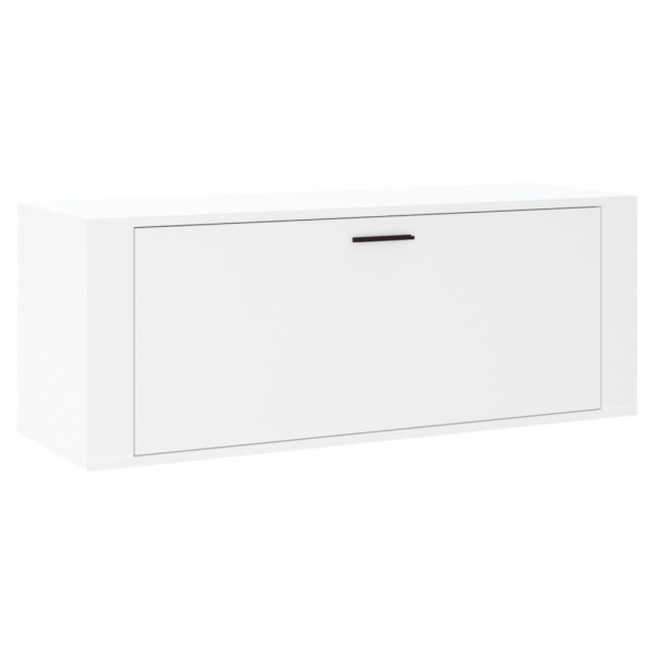 Mueble zapatero pared madera contrachapada blanco 100x35x38 cm