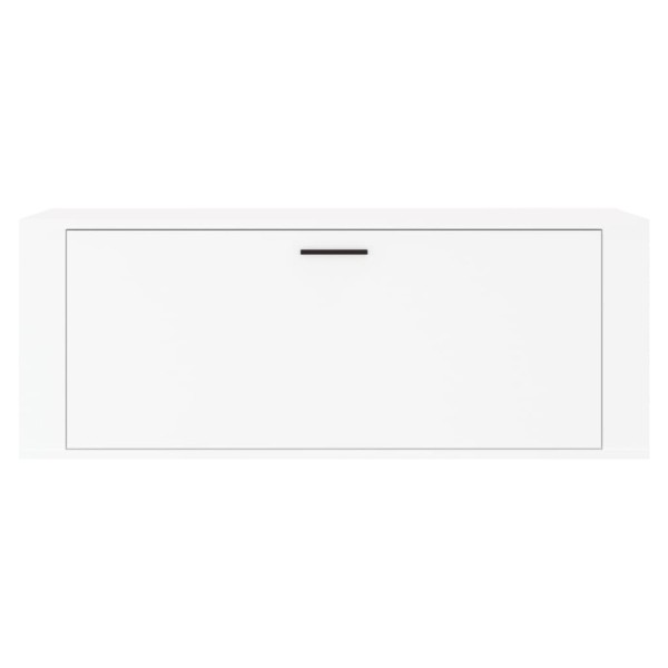 Mueble zapatero pared madera contrachapada blanco 100x35x38 cm