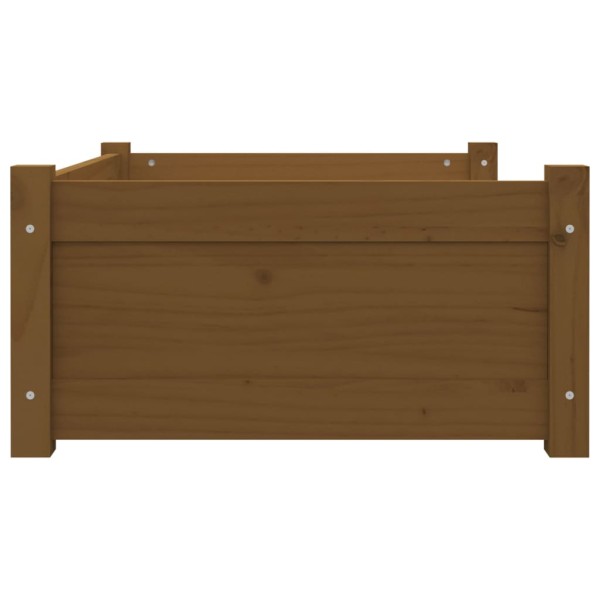 Cama para perros madera maciza pino marrón miel 75,5x55,5x28 cm