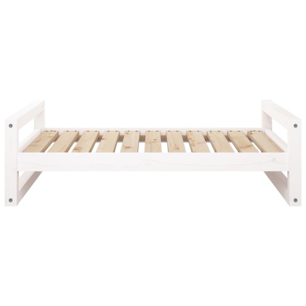 Cama para perros madera maciza de pino blanco 95,5x65,5x28 cm