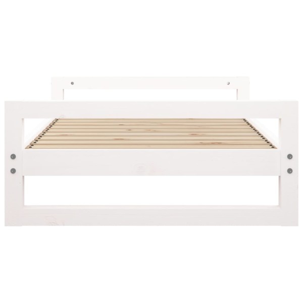 Cama para perros madera maciza de pino blanco 95,5x65,5x28 cm