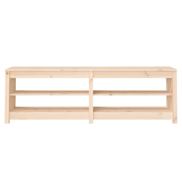 Banco zapatero de madera maciza de pino 160x36,5x50 cm