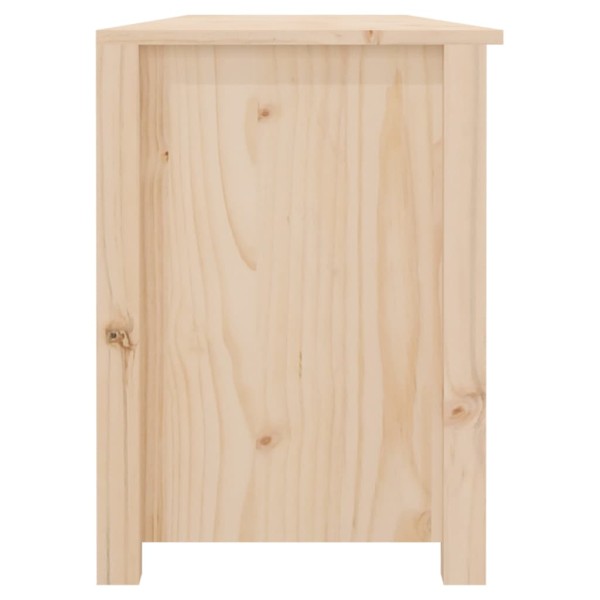 Banco zapatero de madera maciza de pino 160x36,5x50 cm