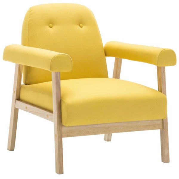 Sillón de tela amarillo