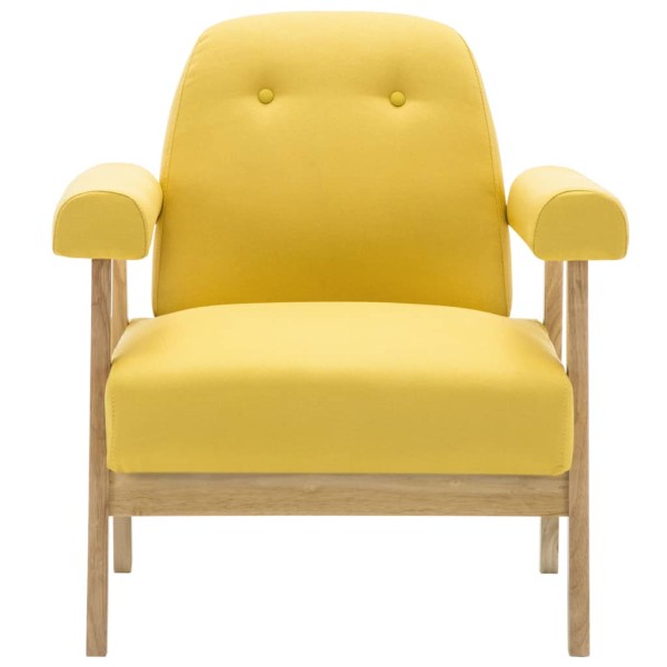 Sillón de tela amarillo